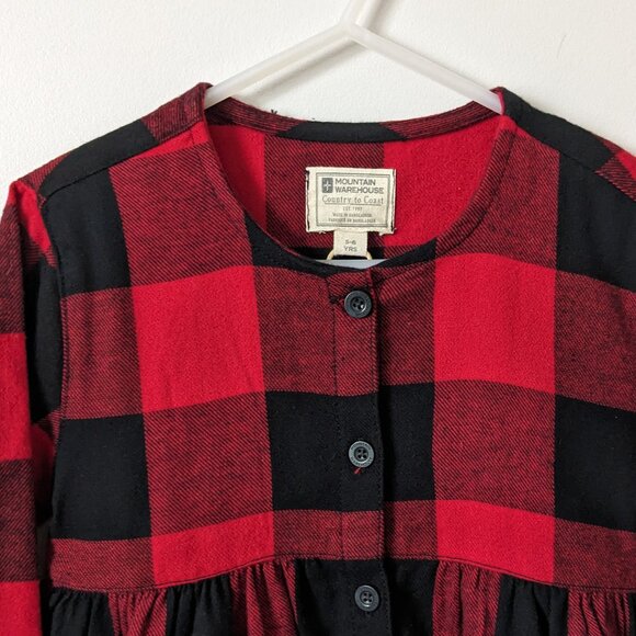 Mountain Warehouse - Girls Buffalo Plaid Dress - Size 5-6 (NWT) - Picture 2 of 7